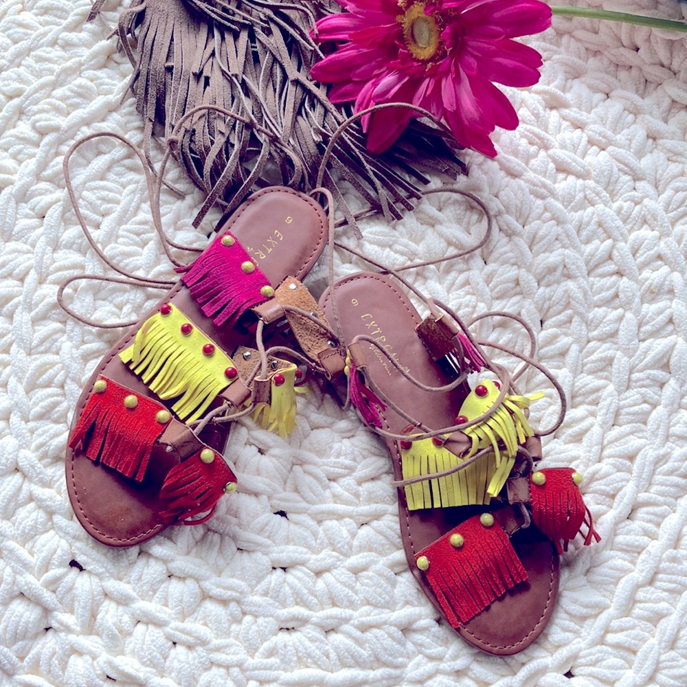 Extreme by Eddie Marc wrap sandals
